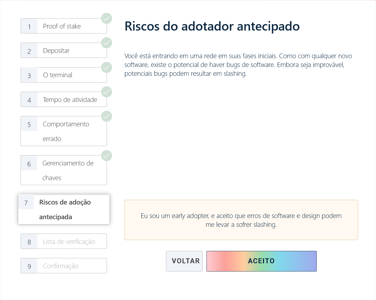 Risco de adoção antecipada